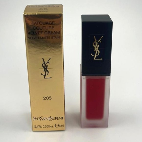 YSL Tatouage Couture Velvet Cream Matte Stain 205 Rouge Clique BRAND NEW - Picture 1 of 3